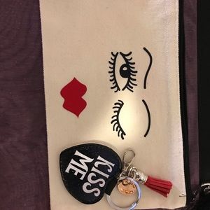 Makeup bag with free keychain